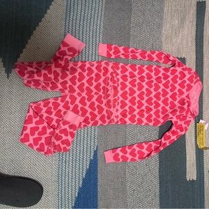 Primary Pink and Red Heart Kids Pajama Set